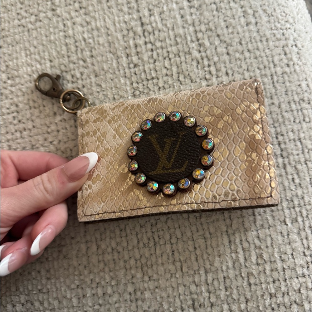Louis Vuitton Beige Snakeskin Key Holder